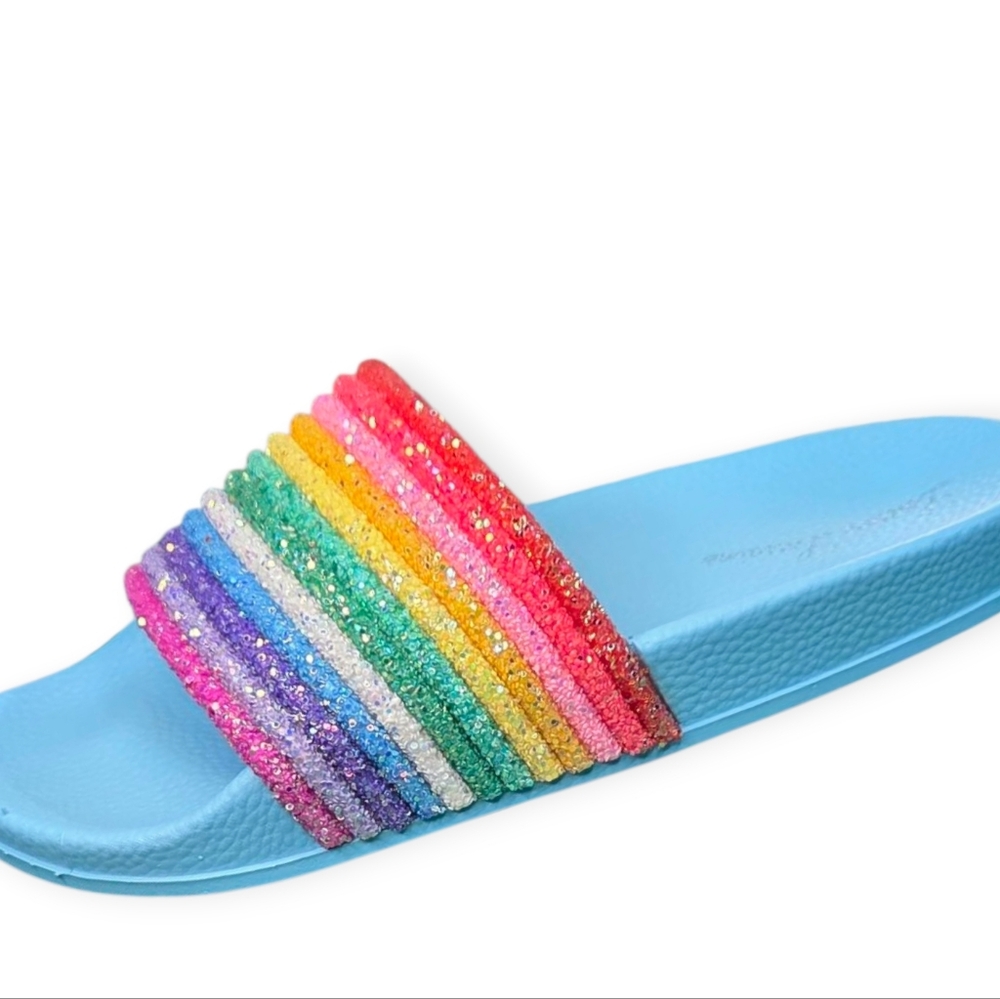 Lauren Lorraine Multicolor Glitter Sandals